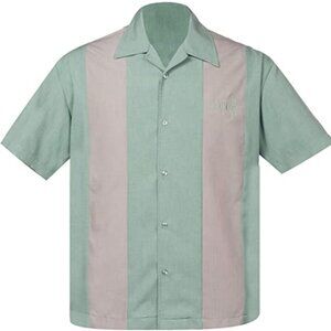 NWT XL Steady Classics Simple Times Retro Rockabilly Panel Bowling Style Shirt